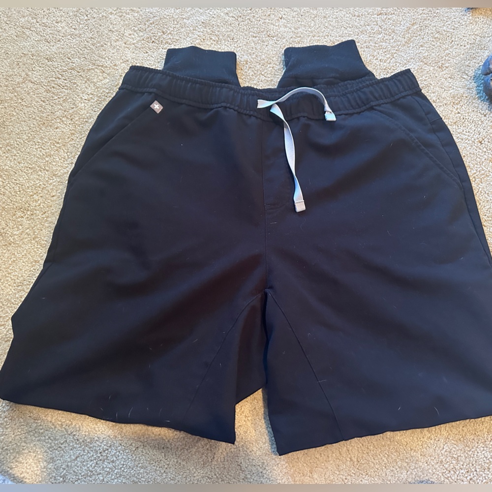 Figs Black Casual Shorts